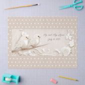 Elegante liefde vogels bruiloft weefsel papier (Craft)