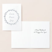 Elegante Liefde Vrede Joy Krans Zilveren Folie Kaarten (Display)