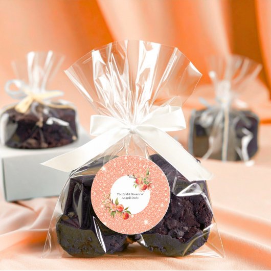 Elegante liefde zo zoet als een perzik Bruids douc Ronde Sticker