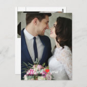 Elegante Liefdeshart Trouwfoto Briefkaart (Voorkant / Achterkant)