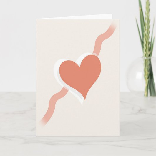 Elegante Liefdeshartkaart Kaart (Voorkant)
