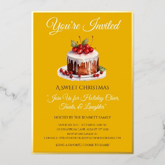 Elegante liefste Noel kerstfeest uitnodiging (Voorkant)