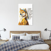Elegante Lienzo de Colección: Vermeer con Perla Canvas Afdruk (Insitu (Slaapkamer))