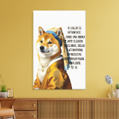 Elegante Lienzo de Colección: Vermeer con Perla Canvas Afdruk (Insitu (Woonkamer))