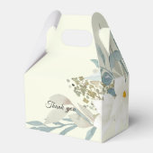 Elegante Lightgreen Bloemen Bruiloft Favor Box Bedankdoosjes (Achterkant)