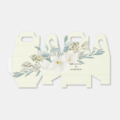 Elegante Lightgreen Bloemen Bruiloft Favor Box Bedankdoosjes (Uitgevouwen)