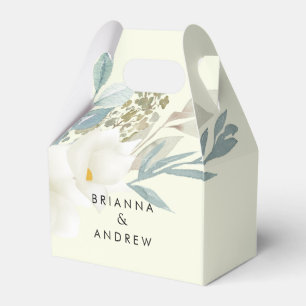 Elegante Lightgreen Bloemen Bruiloft Favor Box Bedankdoosjes