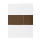 Elegante lijn Bloemen Linnen Espresso Bruin Uitnodigingen Wikkel