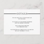 Elegante lijn en QR code zwart-wit details Informatiekaartje (Voorkant)