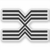 Elegante lijn Letter X Monogram Sticker (Voorkant)