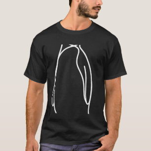 Elegante lijnkunst Eenvoudige tekening Kunstwerk P T-shirt