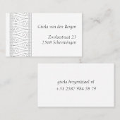 Elegante  lijnkunst visitekaartje (Voorkant / Achterkant)