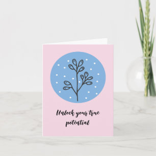 Elegante lijntekening Floral Kaart Inspirerend