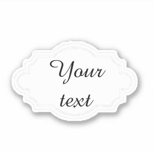 Elegante lijst aangepast sticker (Voorkant)