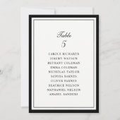 Elegante lijst bruidstafel zitplaats kaart (Voorkant)