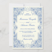 Elegante lijst bruiloft sjabloon kaart (Voorkant)