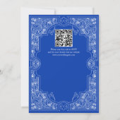 Elegante lijst bruiloft sjabloon kaart (Achterkant)