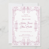 Elegante Lijst bruiloft uitnodiging (Voorkant)