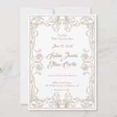 Elegante  Lijst bruiloft uitnodiging (Voorkant)