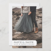 Elegante lijst foto-overlay save the date (Voorkant)