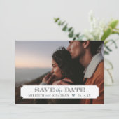 Elegante lijst foto overlay save the date (Staand voorkant)