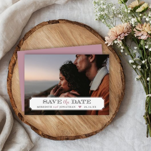 Elegante lijst foto-overlay save the date