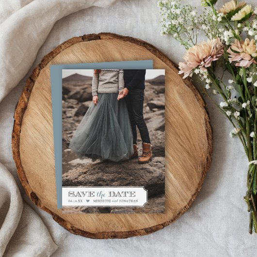 Elegante lijst foto-overlay save the date