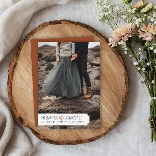 Elegante lijst foto overlay save the date