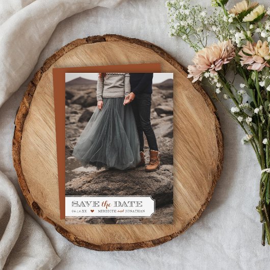 Elegante lijst foto overlay save the date