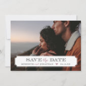 Elegante lijst foto-overlay save the date (Voorkant)