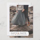 Elegante lijst foto-overlay save-the-date save the date (Voorkant)