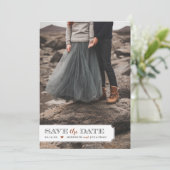 Elegante lijst foto-overlay save-the-date save the date (Staand voorkant)