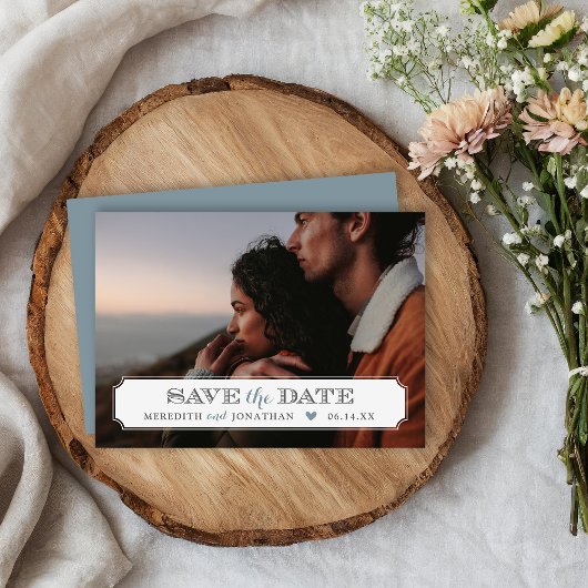 Elegante lijst foto-overlay save-the-date save the date