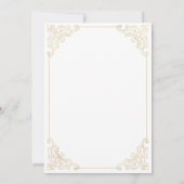 Elegante  Lijst Gold Script Moslim bruiloft Kaart (Achterkant)
