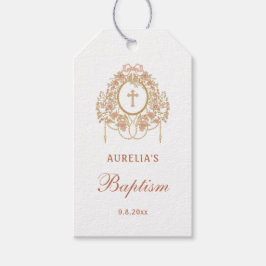 Elegante lijst Heilige Kruis Doop Cadeaulabel