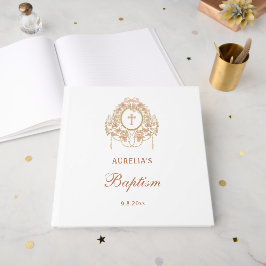 Elegante lijst Heilige Kruis Doop Gastboek Gastenboek