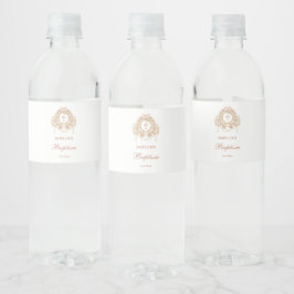Elegante lijst Heilige Kruis Doop Waterfles Etiket