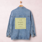 Elegante lijst op Hemelgeel Monogram Bruiloft Denim Jacket (Hangar)