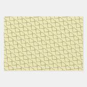 Elegante lijst op Hemelgeel Monogram Bruiloft Inpakpapier Vel (Voorkant 3)