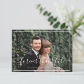 elegante lijst trouwfoto bedankt je kaart (Staand voorkant)