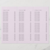 Elegante Lila Abstracte Bloem Moderne Brochure (Achterkant)