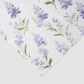 Elegante Lila Bloem Blauw & Wit Bloemen Decoupage Tissuepapier (Detail)