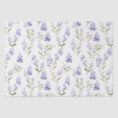 Elegante Lila Bloem Blauw & Wit Bloemen Decoupage Tissuepapier (Voorkant)