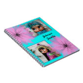 Elegante lila bloem notitieboek (Rechterzijde)