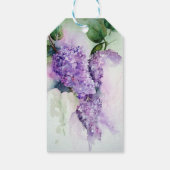 Elegante Lila Bloemen bruiloft Dank u Cadeaulabel (Achterkant)