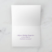 Elegante Lila bloemen Kaart (Binnen)