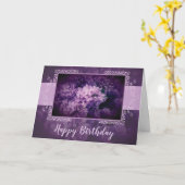 Elegante Lila bloemen Kaart (Gele Bloem)