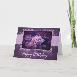 Elegante Lila bloemen Kaart