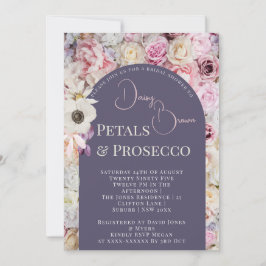 Elegante Lila Bloemenboog Zomer Vrijgezellenfeest Kaart