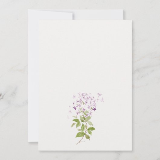 Elegante Lila bloemenhuisje tuin paren douche Kaart (Achterkant)